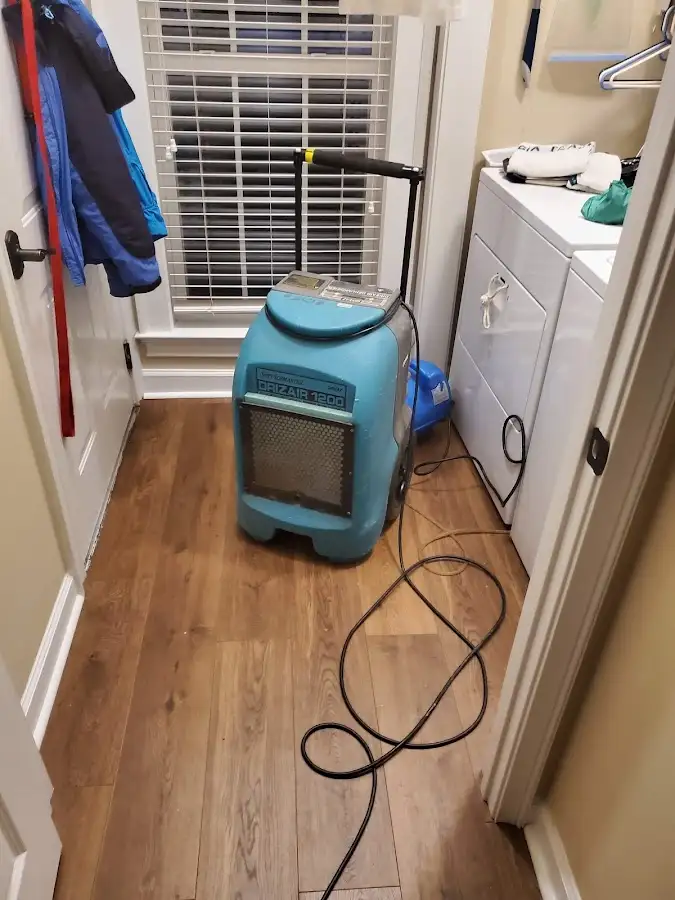 Commercial dehumidifier deployed for Flood Damage Cleanup in Indianapolis